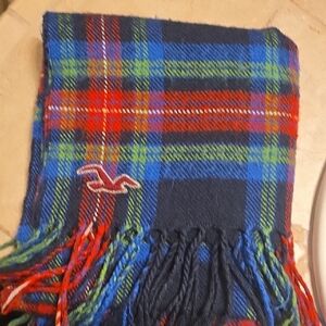 Plaid Scarf with Fringe